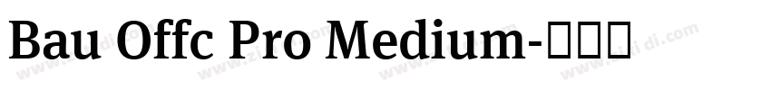 Bau Offc Pro Medium字体转换 Bau Offc Pro Medium字体转换